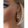 Boucles D'oreilles Chute 4 Boules Pendantes Argent Massif 925/1000 Bijoux Femme