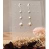 Boucles D'oreilles Chute 4 Boules Pendantes Argent Massif 925/1000 Bijoux Femme