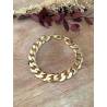 Bracelet Maille Gourmette Large 18CM En Plaqué or 750/1000 Bijou MIXTE