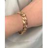 Bracelet Maille Gourmette Large 18CM En Plaqué or 750/1000 Bijou MIXTE