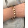 Bracelet Maille Gourmette Large 18CM En Plaqué or 750/1000 Bijou MIXTE