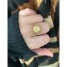 Bague Large Motif Billes "Soleil" En Plaqué Or 18 Carats Tailles 50 à 60