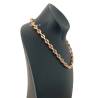 Collier Chaîne Maille Grain de Café Bombés 45CM X 7MM Plaqué or 750/1000