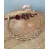 Collier Chaîne Maille Grain de Café Bombés 45CM X 7MM Plaqué or 750/1000