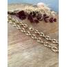 Collier Chaîne Maille Grain de Café Bombés 45CM X 7MM Plaqué or 750/1000