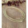 Collier Maille Anglaise 45cm X 5mm En Plaqué Or 18 carats Bijou Femme