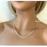 Collier Maille Anglaise 45cm X 5mm En Plaqué Or 18 carats Bijou Femme