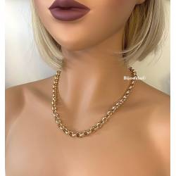 Collier Maille Jaseron 50CM En Plaqué Or 18 carats Poinçonné