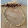Collier Maille Anglaise Bombée 45CM X 7MM En Plaqué Or 18 Carats