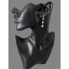 Boucles D'oreilles Chute 4 Boules Pendantes Argent Massif 925/1000 Bijoux Femme