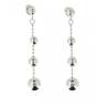 Boucles D'oreilles Chute 4 Boules Pendantes Argent Massif 925/1000 Bijoux Femme