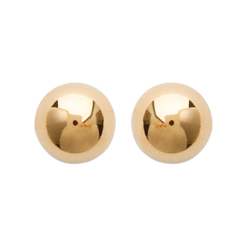 Boucles D'oreilles Petites Boules 8MM Plaqué Or 18 carats 750/000