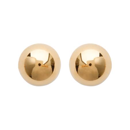 Boucles D'oreilles Petites Boules 8MM Plaqué Or 18 carats 750/000