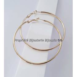 Grandes Créoles 6CM Plaqué Or 18 Carats NEUF