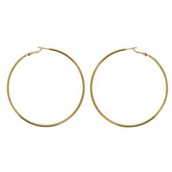 Grandes Créoles 6CM Plaqué Or 18 Carats NEUF