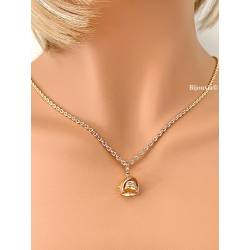 Pendentif Casque de Pompier Plaqué or 18 CARATS  Bijoux Neuf