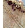 Chaîne Maille Forçat Robuste Diamantée 45CM Plaqué Or 18 carats 750/000