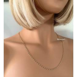 Chaîne Maille cheval maillons ovales 60CM Plaqué Or 18 carats 750/000 MIXTE