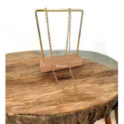 Chaîne Maille cheval maillons ovales 60CM Plaqué Or 18 carats 750/000 MIXTE