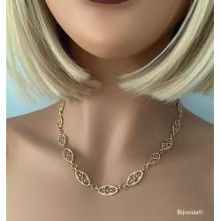 Collier Maillons Ciselés - Oriental - En Plaqué or 18 CARATS 750/000