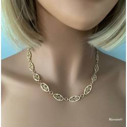Collier Maillons Ciselés - Oriental - En Plaqué or 18 CARATS 750/000