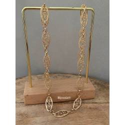 Collier Maillons Ciselés - Oriental - En Plaqué or 18 CARATS 750/000