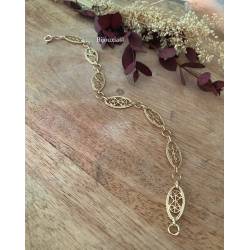 Bracelet Maillons Ciselés - Oriental - En Plaqué or 18 CARATS 750/000