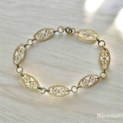Bracelet Maillons Ciselés - Oriental - En Plaqué or 18 CARATS 750/000