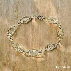 Bracelet Maillons Ciselés - Oriental - En Plaqué or 18 CARATS 750/000