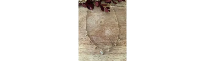 Collier Charms Soleil & Étoile Oz En Plaqué Or 18 Carats 750/000