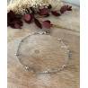 Bracelet Fines Boules En Argent Massif 925/1000 Rhodié