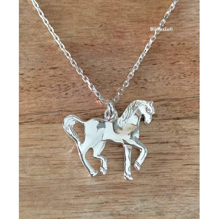Pendentif Cheval En Argent Massif 925/1000 Poinçon