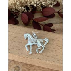 Pendentif Cheval En Argent Massif 925/1000 Poinçon