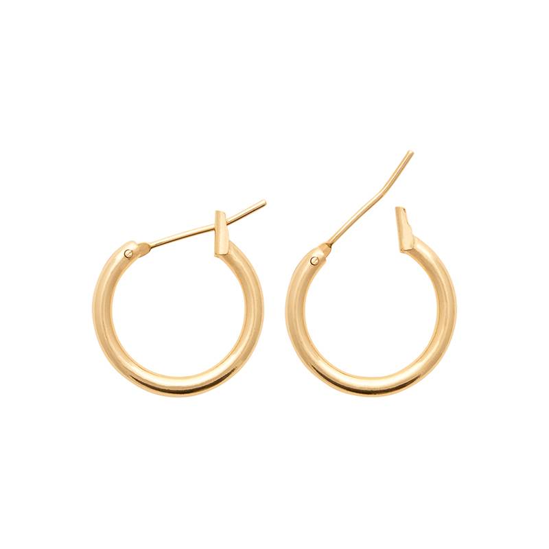 Petites Créoles Diamètre 1,2cm Plaqué Or 18 CARATS 750/1000