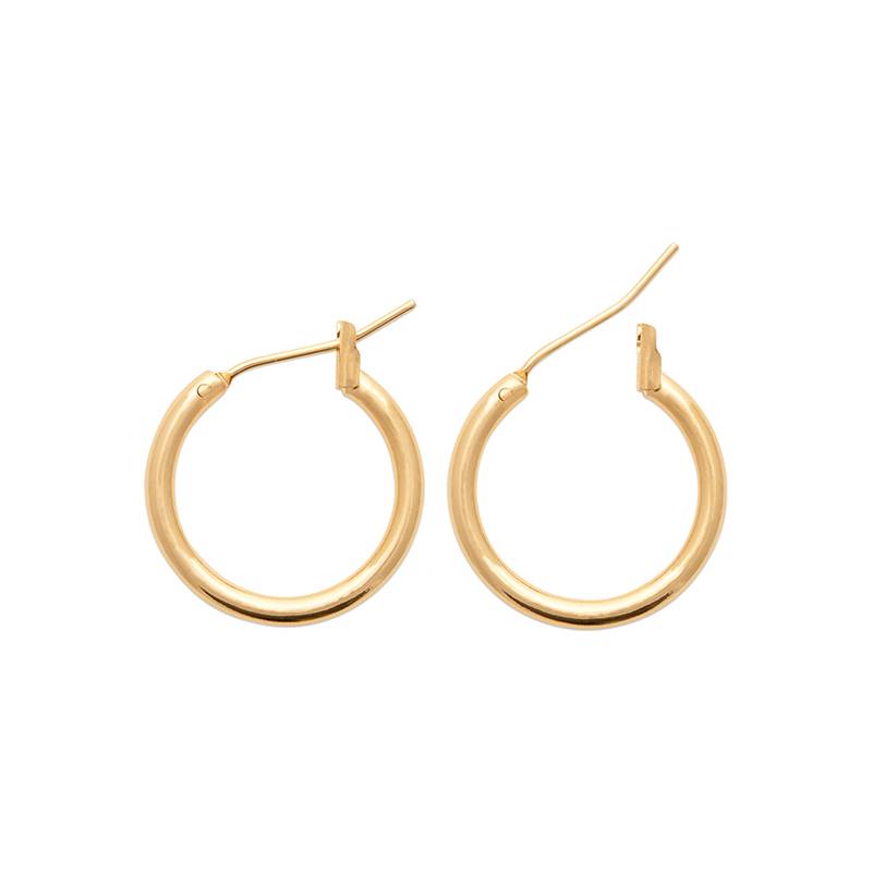 Petites Créoles Diamètre 1,4cm Plaqué Or 18 CARATS 750/1000