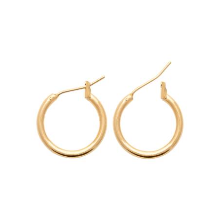 Petites Créoles Diamètre 1,4cm Plaqué Or 18 CARATS 750/1000