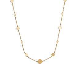 Collier Alternance boules plates Plaqué or 18 Carats 750/1000