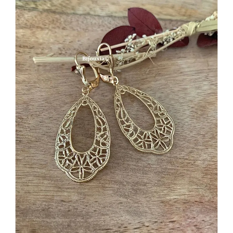 Orecchini Pendenti Placcati Oro 18k – Lunga Barra Con Zirconi – Tata Gisele - Foto 2
