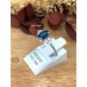 Bague Solitaire Pierre Bleu Zirconium Saphir Argent 925/000 Rhodié T.50 à 60