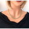 Collier Ras De Cou Tressé Ajourée En Argent Doré 925/000
