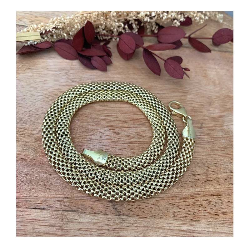 Collier Ras De Cou En Argent Doré 925 - Bijoux Femme - Neuf Avec étiquette