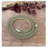 Collier Ras De Cou Tressé Ajourée En Argent Doré 925/000