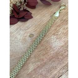Collier Ras De Cou Tressé Ajourée En Argent Doré 925/000