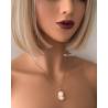 Collier pendentif camée + chaîne 45cm en plaqué or 750/000