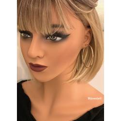 Créoles Diamètre 5cm Plaqué Or 18 CARATS 750/1000