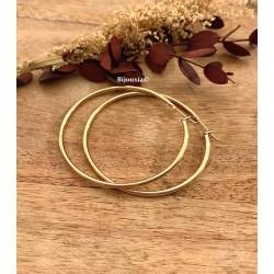 Créoles Diamètre 5cm Plaqué Or 18 CARATS 750/1000