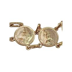 Bracelet Pièces Imitation Louis d' Or Napoléon En Plaqué Or 18K