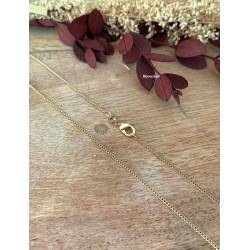 Chaîne Cheville gourmette + petit cœur pendant Plaqué or 18 Carats