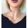 Collier Pierres Fines Améthyste Véritable en plaqué or 18 Carats 750/000