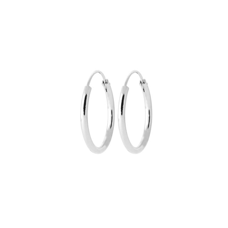 Boucles D'oreilles Petites Créoles Diamètre 2CM Argent 925/1000 MIXTE